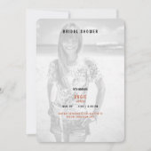 Terracotta Summer Photo Vrijgezellenfeest Kaart (Voorkant)