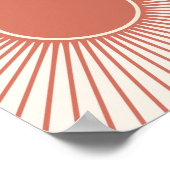 Terracotta sunburst poster (Hoek)
