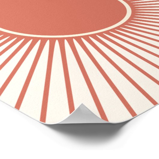 Terracotta sunburst poster (Hoek)
