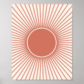 Terracotta sunburst poster (Voorkant)
