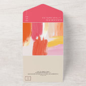 Terracotta Sunrise | Boho Wedding All In One Uitnodiging (Buitenkant)