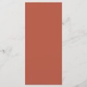 Terracotta Sunrise | Huwelijksprogramma Menu (Achterkant)