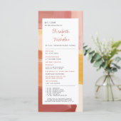 Terracotta Sunrise | Huwelijksprogramma Menu (Staand voorkant)