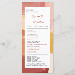 Terracotta Sunrise | Huwelijksprogramma Menu