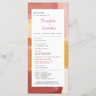 Terracotta Sunrise Huwelijksprogramma Menu