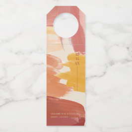Terracotta Sunrise | Monogram bruiloft Flessenhanger