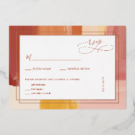 Terracotta Sunrise | Trouw RSVP Folie Uitnodiging