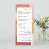 Terracotta Sunrise | Trouwmenu Menu (Staand voorkant)