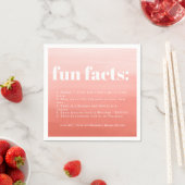 Terracotta Sunrise | Weddenschap Fun Facts Napkins Servet (Insitu)