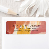 Terracotta Sunrise Wedding Address Label (Insitu)