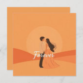 Terracotta Sunset Kaart (Voorkant / Achterkant)