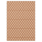 Terracotta Tablecloth Groovy 70s Flower Design Tafelkleed (Voorkant)