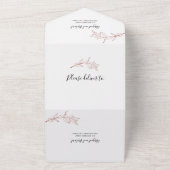 Terracotta tak met bladeren vallen bruiloft all in one uitnodiging (Buitenkant)