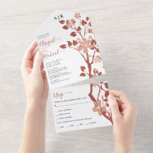 Terracotta tak met bloemen witte bruiloft