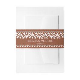 Terracotta  talavera Mexicaanse bruiloft Uitnodigingen Wikkel