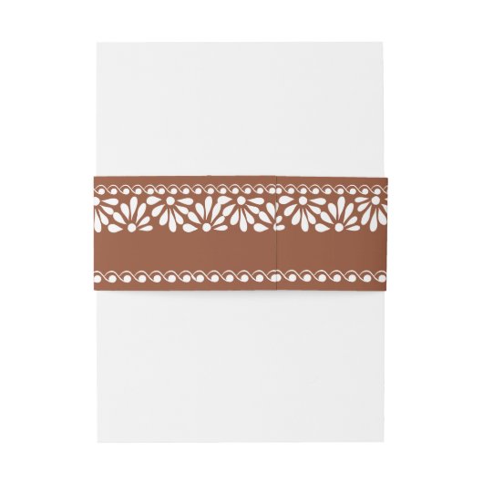 Terracotta  talavera Mexicaanse bruiloft Uitnodigingen Wikkel (Achterkant Voorbeeld)