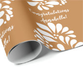 Terracotta talavera Mexicaanse fiesta gepersonalis Cadeaupapier (Rol Hoek)