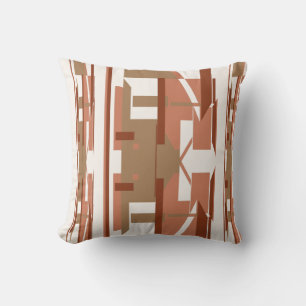 Terracotta Taupe Rust Off-White Zuidwest Art Look Kussen