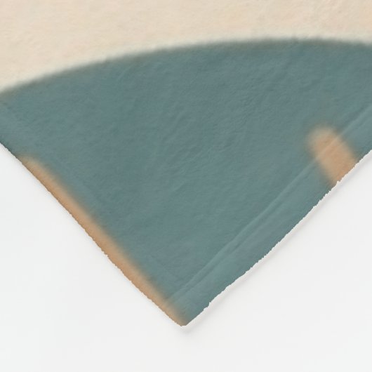 Terracotta & Teal Autumn pattern Fleece Deken (Hoek)