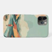 Terracotta Teal Boho Rivier Berg Reis Case-Mate iPhone Case (Achterkant (horizontaal))