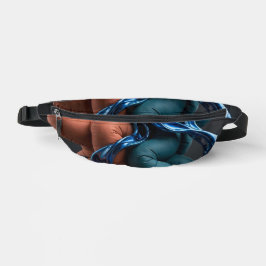 Terracotta Teal Flow - Kleurrijke Verticale 3D Heuptasje