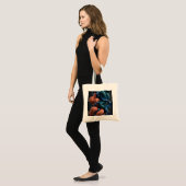 Terracotta Teal Flow - Kleurrijke Verticale 3D Tote Bag (Voorkant (model))