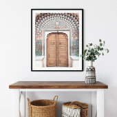 Terracotta & Teal Marokkaanse Deur Muurkunst Print