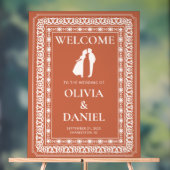 Terracotta Tegel bruiloft welkom display (Neutraal)