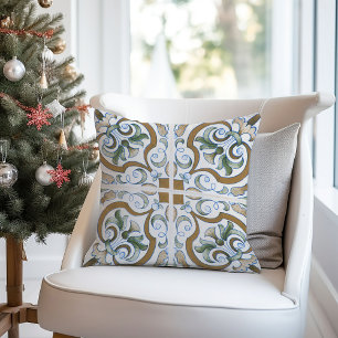 Terracotta Tegel kussen   Rustiek Italiaans accent