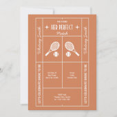 Terracotta Tennis Bachelorette Uitnodiging (Voorkant)