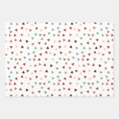 Terracotta Terrazzo Driehoeken & Stippen Modern Inpakpapier Vel (Voorkant 3)