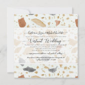 Terracotta Terrazzo Moderne aardse virtuele bruilo Kaart (Voorkant)