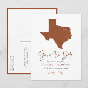 Terracotta Texas State Kaart QR Code Opslaan van d