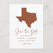 Terracotta Texas State Kaart QR Code Opslaan van d (Voorkant)