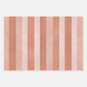 Terracotta Textured Stripes Pattern Inpakpapier Vel (Voorkant 2)