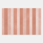 Terracotta Textured Stripes Pattern Inpakpapier Vel (Voorkant)
