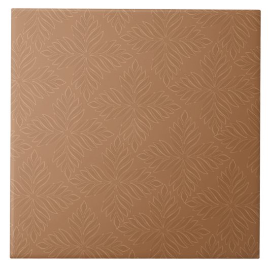 Terracotta textuur Modern Minimalistisch Tegeltje (Voorkant)