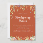 Terracotta Thanksgiving Diner Kaart (Voorkant)
