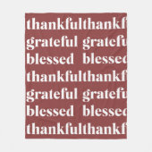 Terracotta Thanksgiving Fleece Deken (Voorkant)