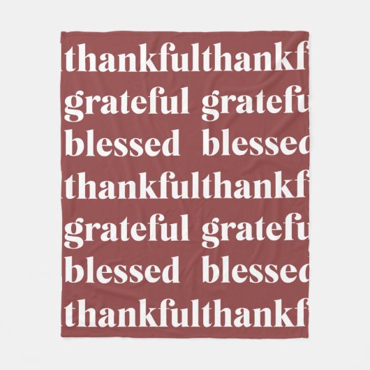 Terracotta Thanksgiving Fleece Deken (Voorkant)