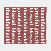 Terracotta Thanksgiving Fleece Deken (Voorkant (Horizontaal))