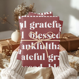 Terracotta Thanksgiving Inpakpapier Vel