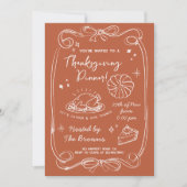 Terracotta Thanksgiving Laten we samenkomen & dank Kaart (Voorkant)