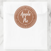 TerraCotta Thuisgemaakte Appeltaart Ronde Sticker (Tas)