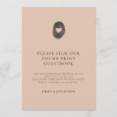 Terracotta Thumbprint Gastenboek tekenkaart Kaart (Voorkant)