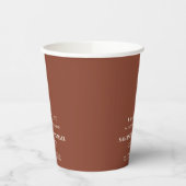Terracotta Tiny Flower Minimal Drink Bruiloft Papieren Bekers (Links)