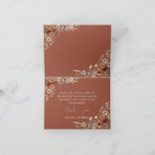 Terracotta Tiny Wildflower Baby shower Bedankkaart (Binnen)