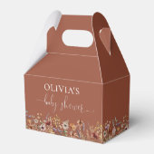 Terracotta Tiny Wildflower Baby shower Favor Box Bedankdoosjes (Voorkant Zijde)