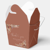 Terracotta Tiny Wildflower Baby shower Favor Box Bedankdoosjes (Geopend)
