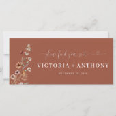 Terracotta Tiny Wildflower Bruiloft Hoofd Tafel Te (Voorkant)